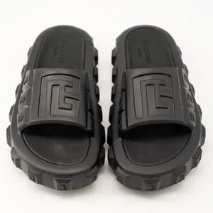 Balmain | Shoes | Size 44 Balmain Black Ari Rubber Slip On  display picture 1